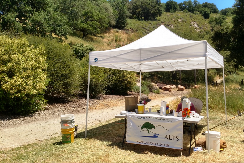 The ALPS table with refreshments and goodies for the volunteers!